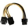 VALUELINE Καλώδιο Splitter Τροφοδοσίας EPS 8pin θηλ. σε 2x6pin αρσ. 15cm VLCP 74415V 0.15